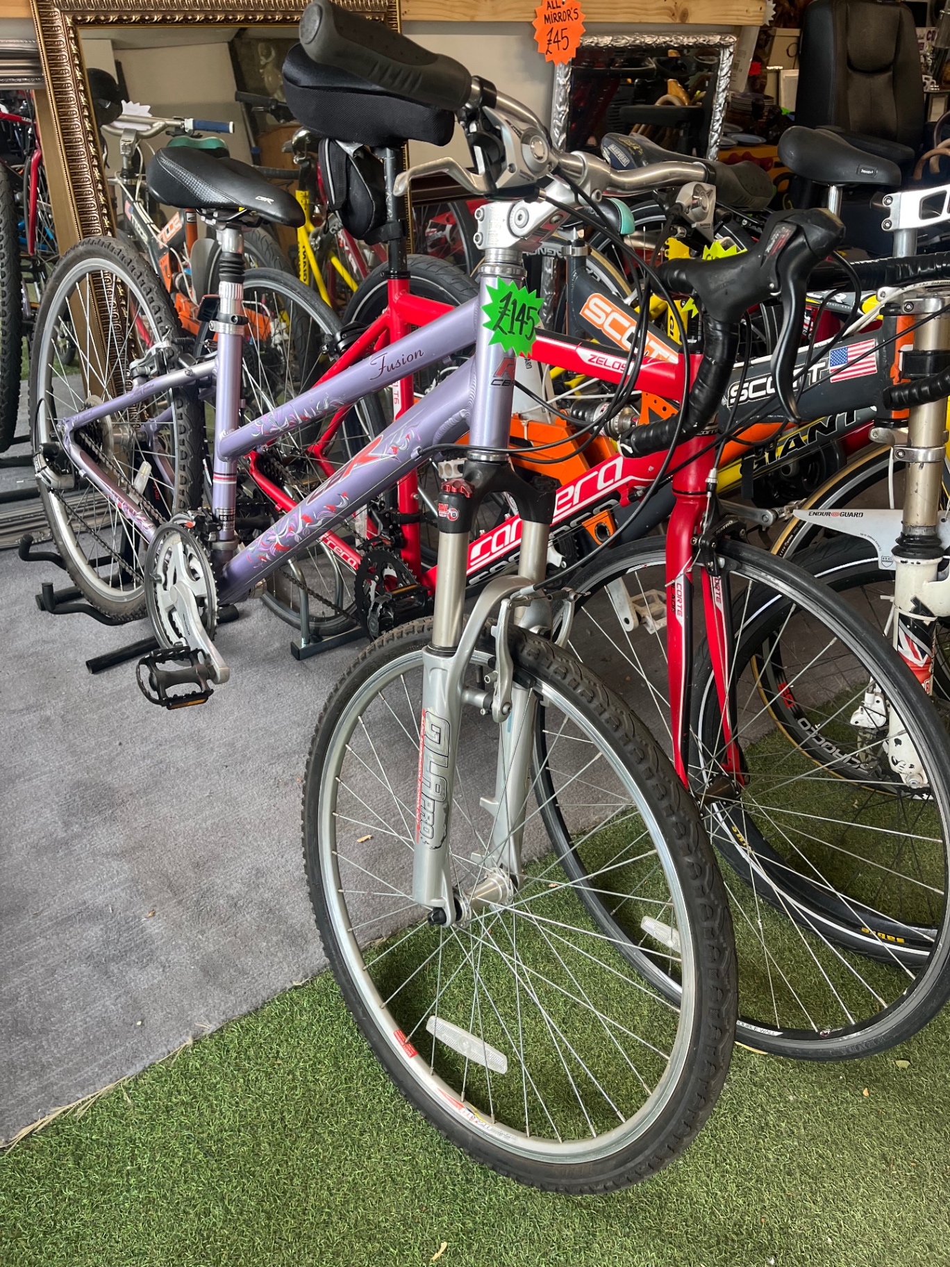 Ladies Hybrid Bike — Purple