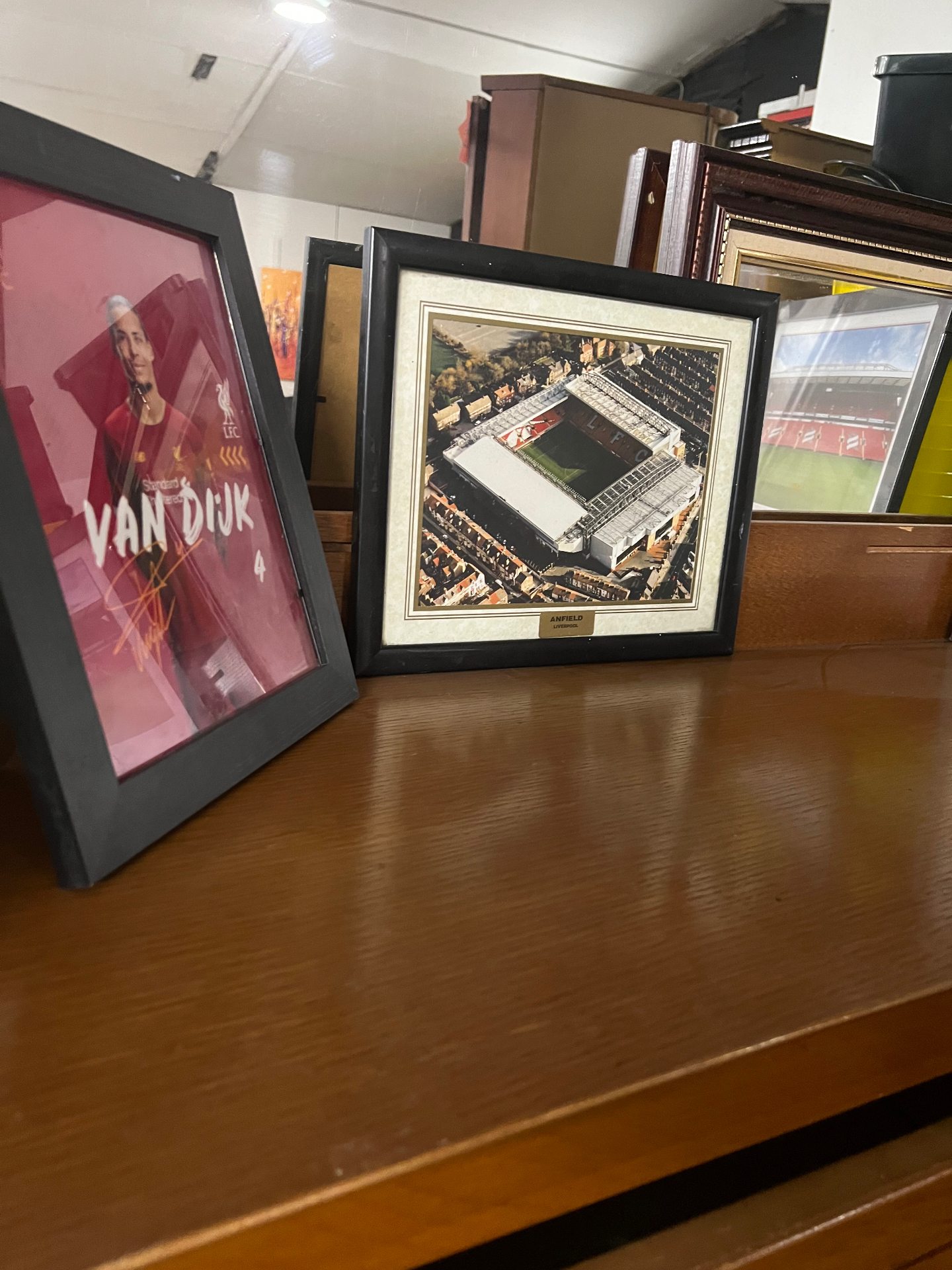 Liverpool FC Framed Prints — Van Dijk & Anfield