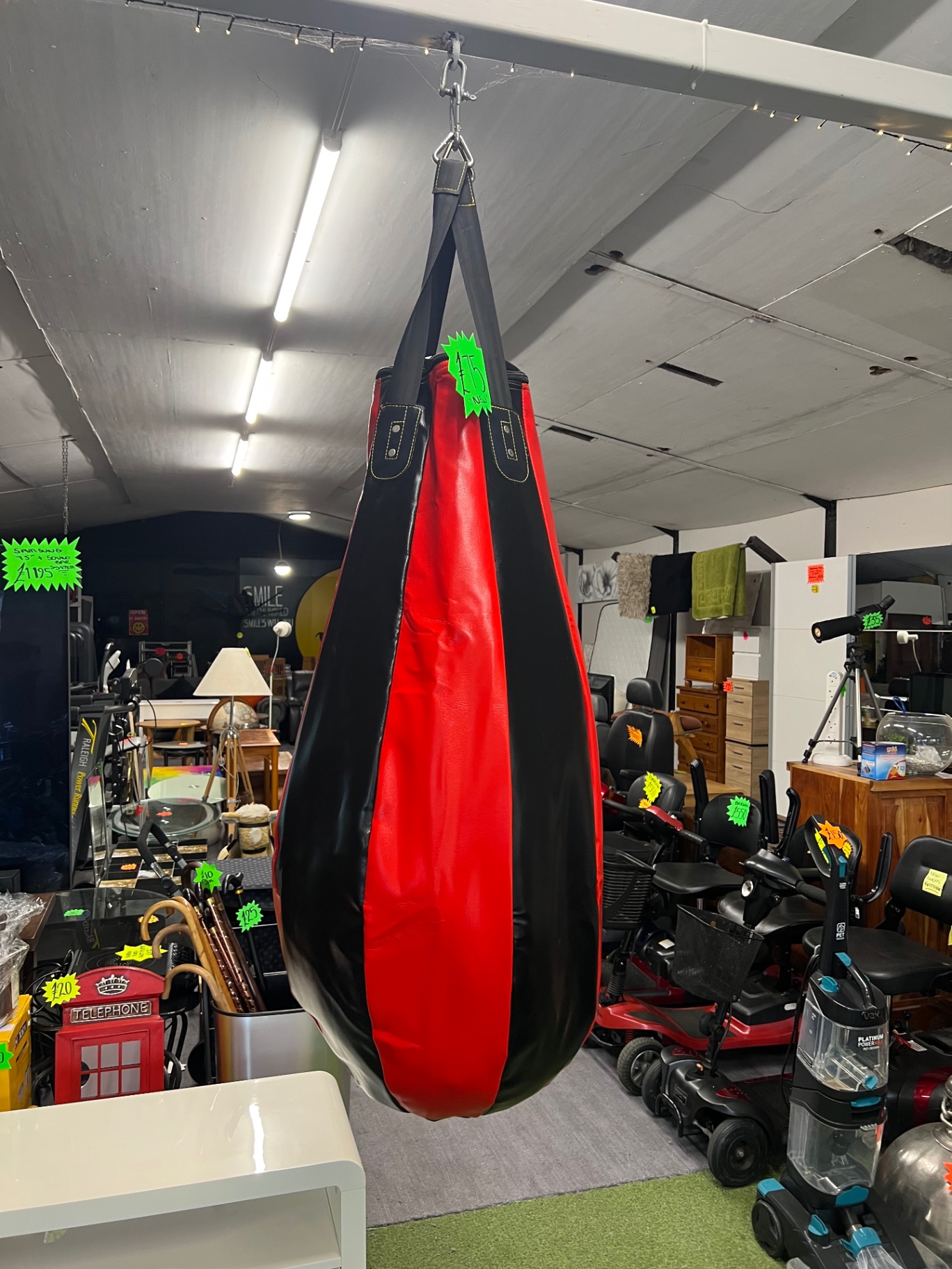 Red & Black Hanging Punchbag